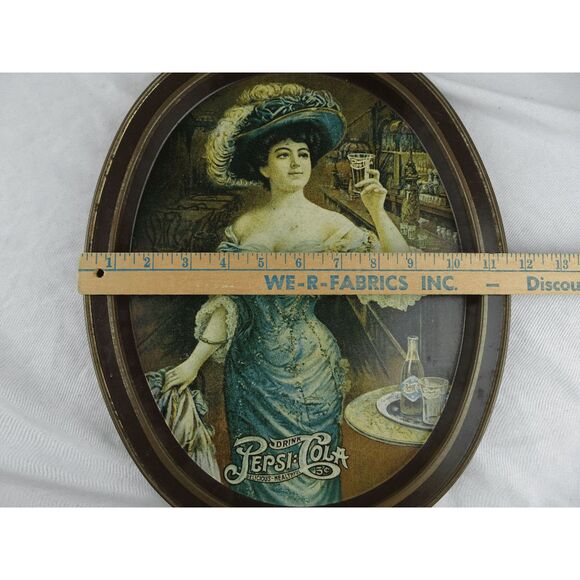 Vintage 1983 Gibson Girl Drink Pepsi Cola Tray 11.5inx14.5in - Picture 12 of 12